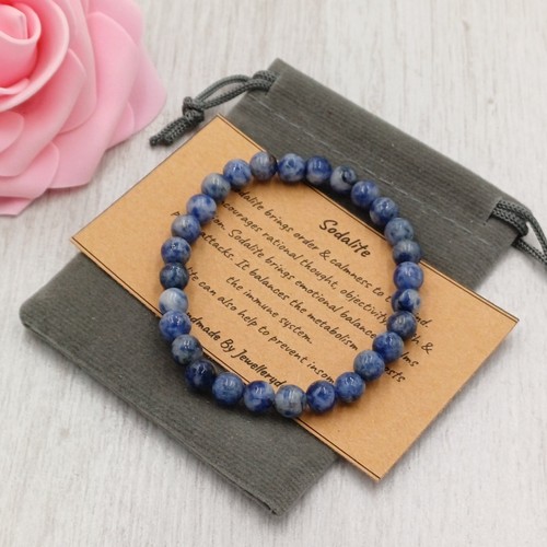 Sodalite bracelet stretch fit - sodalite,