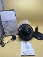 Schallen 6" Small Electric Modern Portable Air Cooling Fan with Tilt Feature