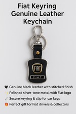 Fiat Keyring Genuine Leather