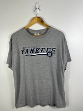 MLB 2000'S Adidas New York Yankees Grey T-Shirt Mens Large Vintage VTG Cotton