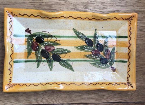 Ceramic serving platter hand - serving,