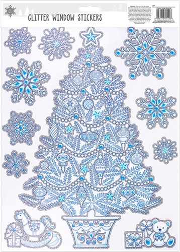 Christmas window stickers - window,