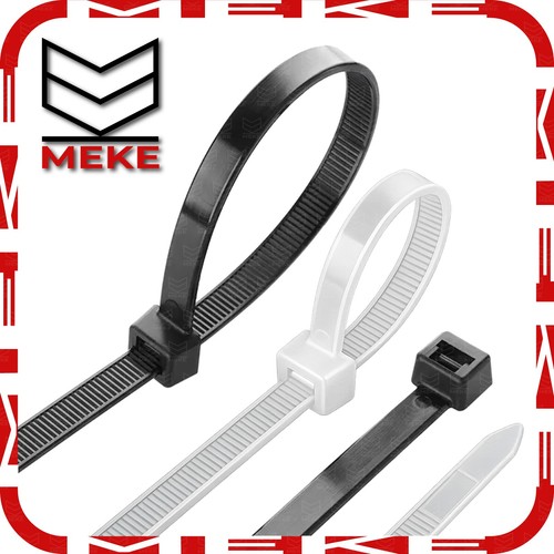 White black cable ties zip - white,