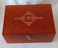 'COOL STONES' WHISKEY GIFT SET. 2 TWIST TUMBLER GLASSES, 8 GRANITE ROCKS + TONG