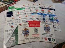 Job Lot Of 26 England Rugby Union Programmes 1969-1999 In Good Condition