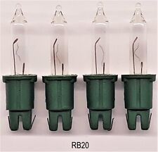 Premier RB20 4 x Spare Clear Christmas Lights Bulbs Lamp Green Base Sent Loose