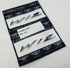 Bentley W12 Badge Emblem Black