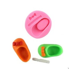 New Hot Baby Shoes Bow Mould sugarpaste Shower Cake Cupcake Gumpaste UK Seller