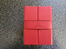 OMEGA RED LEATHER WATCH BOX / TRAVEL CASE