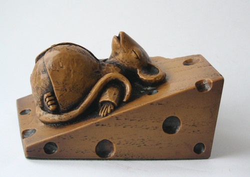 Church mouse asleep cheese - church, on
