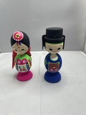 Korean Wooden Kokeshi Dolls