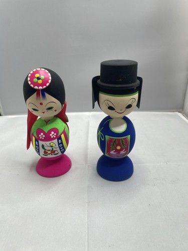 Korean wooden kokeshi dolls - kokeshi,