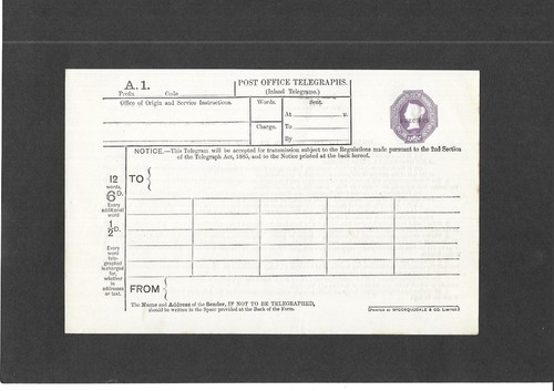 Stationery 1892 6d - stationery,