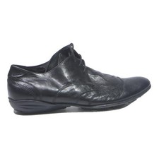 BATA Mens Black Leather Lace-Up Shoes UK 7 Comfortable Formal Footwear