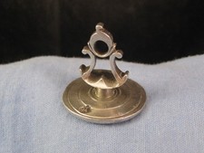 VERY UNUSUAL ANTIQUE GEORGIAN SILVER SPIKED FOB SEAL HESTER BATEMAN OVERSTAMP