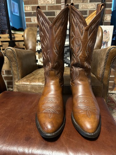 Tony lama tan cowhide western - lama,