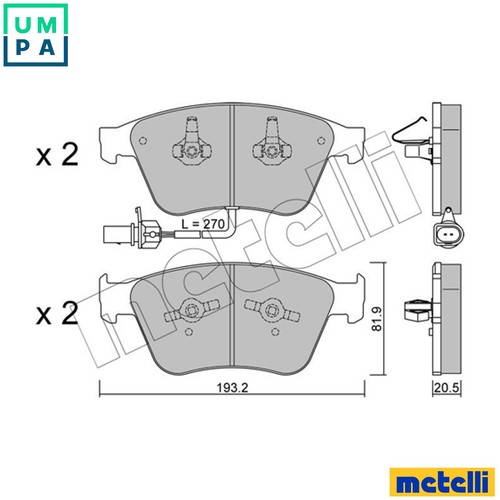 Brake pad set disc - brake,