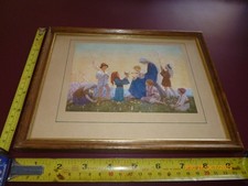 MARGARET W. TARRANT FIRST FLOWER SERVICE FRAMED VINTAGE PRINT/PICTURE *READ*