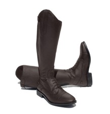 Rhinegold Extra Short Luxus Brown Leather Riding Boot Sizes 3 - 8 UK - 4 widths