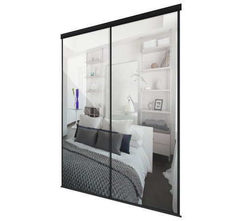 Black glass mirror spacepro - black,