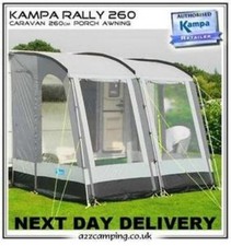 NEW PEARL GREY 2025 KAMPA DOMETIC RALLY 260 CLASSIC POLED CARAVAN PORCH AWNING