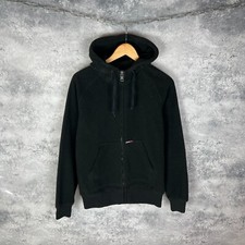 Men’s Schott Fleece Hoodie Black Polyester Size M