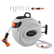 VEVOR Retractable Garden Hose Reel 1/2 Inch x 131.23 ft Wall Mounted Hose Reel