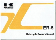 KAWASAKI ER-5 (ER500-A3/B3) 1998-99 ORIG OWNERS INSTRUCTION & MAINTENANCE MANUAL