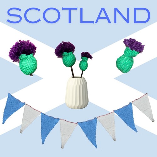 Thistle bunting set - , of