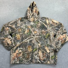 RealTree Jacket Adult Extra Large Brown Workwear Fleece Camo Hood Hunting Mens