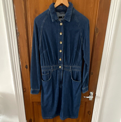 Women blue denim shirt - denim,
