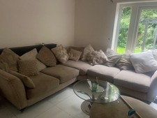 corner couch setee 5 seats cream