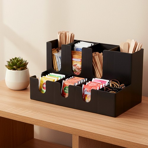 Coffee condiment organizer - coffee,