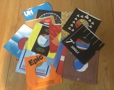 20 x ORIGINAL  7" RECORD COMPANY SLEEVES 1970/80’s ALL DIFFERENT