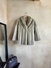 real mink fur coat fit size s