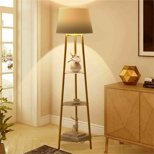 Led floor lamp marble shelves - floor,