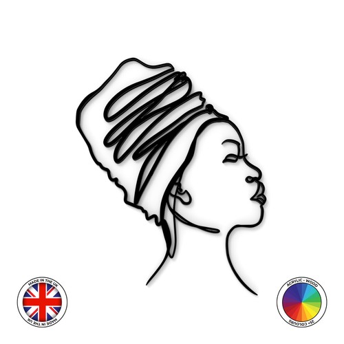 One line african - one,