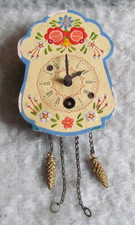 Vintage Miniature Wooden Pendulum Clock