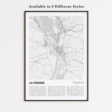 La Crosse City Map Print