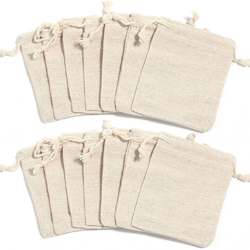 10pcs linen drawstring gift - 10pcs,