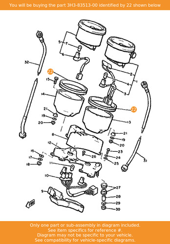 Yamaha damper 3h3 83513 - yamaha, damper,