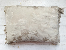 Laura Ashley Cherub tapestry Cushion Silver Brocade Tassel Vintage rare 90s 2nd