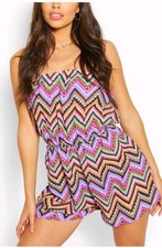 BOOHOO Neon Aztec Beach Summer