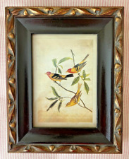 Medium Size Decorated Resin Photo Frame Faux Wood Finish With A print Of Birds