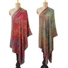 Soft Pashmina Reversible viscose shawl Wrap Stole Scarf Cover up