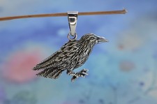 Sterling   Silver   925  Crow   Pendant    !!     Brand  New  !!