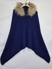 100% Cashmere Poncho. Dark