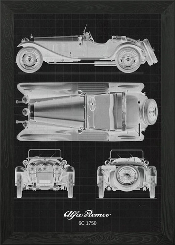 Alfa romeo 1750 framed wall - alfa,