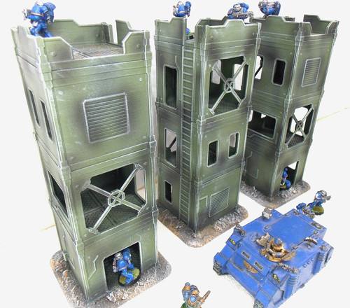 Wargaming terrain painted set - wargaming,