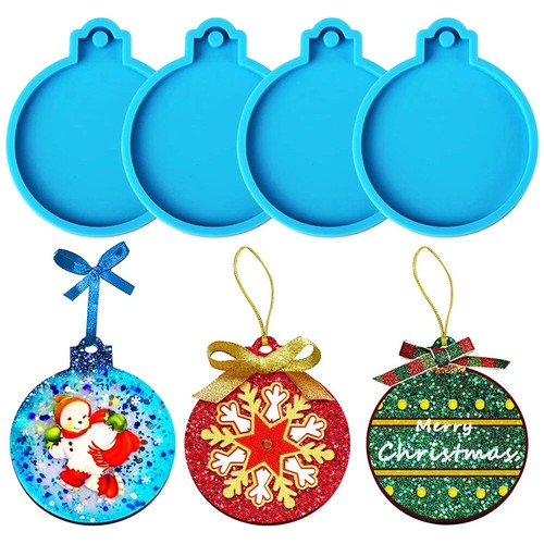 4pcs christmas bauble silicone - 4pcs,